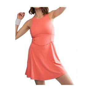NEW RAE MODE buttersoft active dress with built-in shorts in coral rose